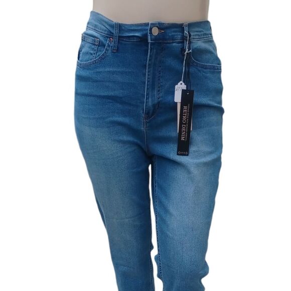 6776.Nanette Lepore High Rise Straight Leg Jeans Size 14, W34" 25"Inseam 12"Rise - Picture 14 of 14